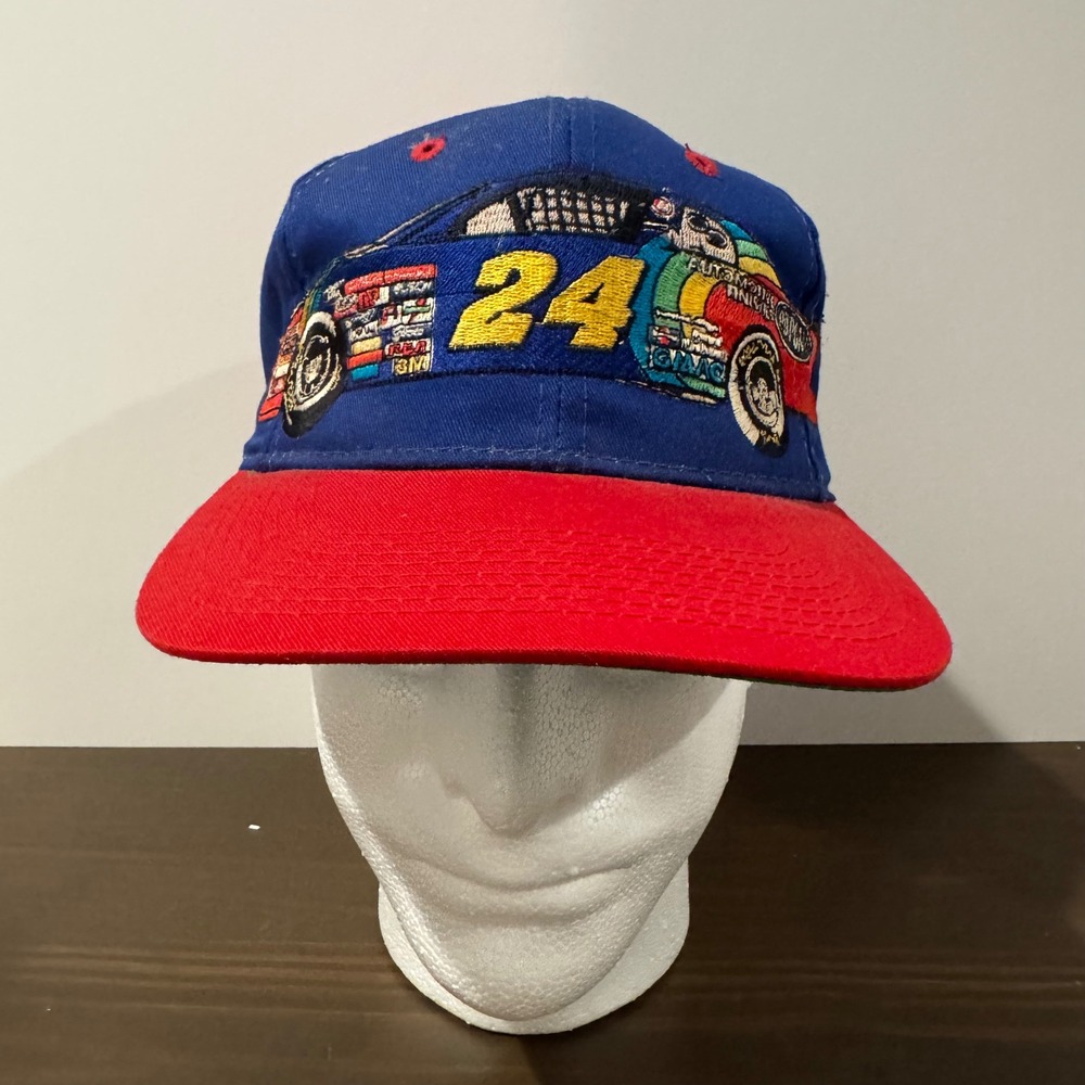 Vintage Chase Jeff Gordon Cap #24 DuPont Racing Snapback Hat NASCAR Rare OSFM